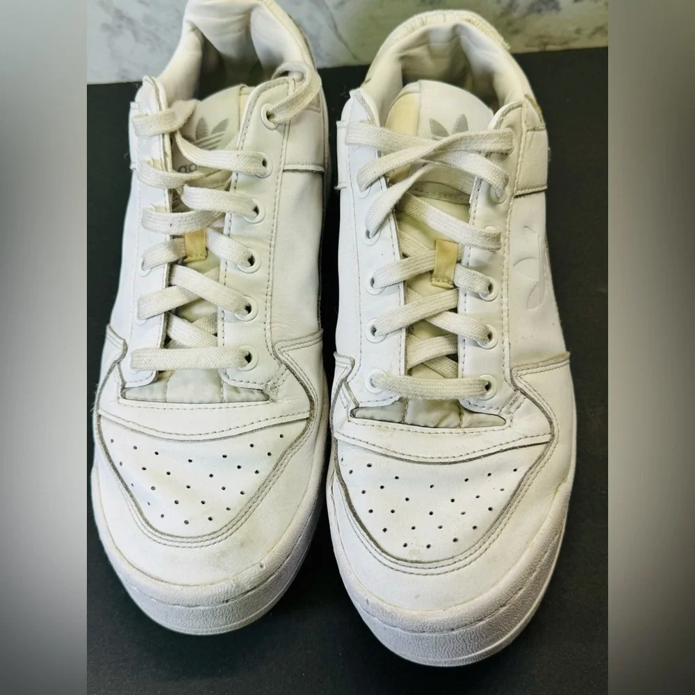ADIDAS Shoes Womens 10 Originals Forum Bold Low Sneakers FY9042 White Lace Up